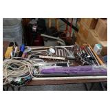 Assorted Hardware - Craftsman Wrenches, Saw, Screws, Duster