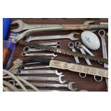 Assorted Hardware - Craftsman Wrenches, Saw, Screws, Duster