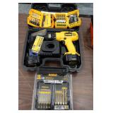 Assorted DeWalt - Drill Bit Sets, Screw Gun