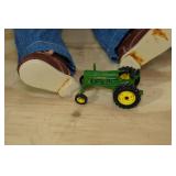 *2* Porcelain Dolls with John Deere Tractors