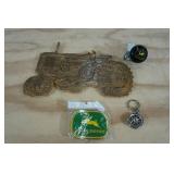 John Deere Belt Buckle, Knob, Woodcarving and Keychain