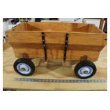 Wooden Wagon with John Deere Metal Sign