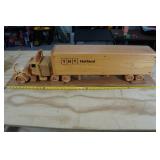 Large Wooden USB Holland Semi and Trailer Model