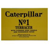 Caterpillar No 1 Terracer with Flanged Steel Wheels and Gooseneck Hitch 1:16 Scale Replica