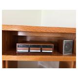 Wood Entertainment Center with Contents