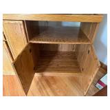 Wood Entertainment Center with Contents