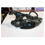 Vintage Black Panther Ceramic Planter