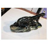 Vintage Black Panther Ceramic Planter