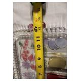 Indiana Glass Company Rainbow Mist Snack Tray with Dividers