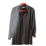 Black Notations Woman Blouse with Button Detail