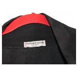 Black Notations Woman Blouse with Button Detail