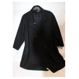 Hunters Run Black Wool Overcoat