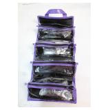 Purple Joy Mangano Travel Organizer Roll-Up Bag