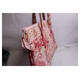 Quilted Pink Paisley Tote Bag