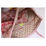 Quilted Pink Paisley Tote Bag