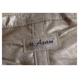 Set of 2 Clutch Bags - Black Quilted and Gold Leather by M. Asam