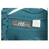 Midnight Velvet Teal Cape with Ruffled Collar