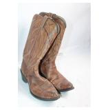 Vintage Brown Leather Cowboy Boots