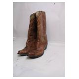 Vintage Brown Leather Cowboy Boots