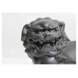 Decorative Guardian Lion Statue - 12 Inch Black Finish