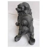 Decorative Guardian Lion Statue - 12 Inch Black Finish