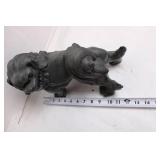 Decorative Guardian Lion Statue - 12 Inch Black Finish