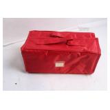 Red JM New York Foldable Travel Organizer Bag with Multiple Compartments