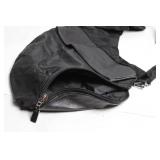 DKNY Black Nylon Shoulder Bag with Zipper Closure