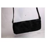 Elegant Black Faux Fur Shoulder Bag with Pink Satin Interior