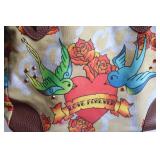 Vintage Love Forever Canvas and Leather Handbag