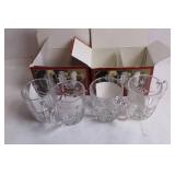 Set of 8 Crystal Holiday Mugs with Star Design