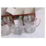 Set of 8 Crystal Holiday Mugs with Star Design