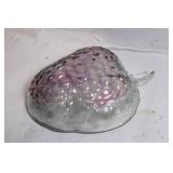 Decorative Fruit-Shaped Glass Bowl with Grape Design