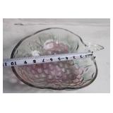 Decorative Fruit-Shaped Glass Bowl with Grape Design