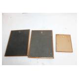 Set of 3 Vintage Reverse Glass Paintings with Silhouette Designs