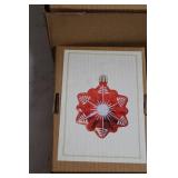 Set of 12 Handpainted Glass Christmas Ornaments