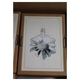 Set of 12 Handpainted Glass Christmas Ornaments