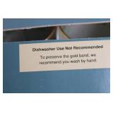 Set of 4 Lenox Holiday Highball Glasses with Gold Trim