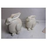 Pair of Vintage Ceramic Rabbit Figurines