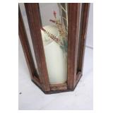 Rustic Metal Lantern with Candle Holder