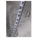 Elegant Crystal Vase with Leaf Pattern