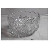 Vintage Crystal Cut Glass Bowl 8.5-inch Diameter