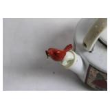 Vintage Ceramic Teapot with Santa Claus Holiday Design