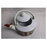 Vintage Ceramic Teapot with Santa Claus Holiday Design