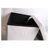 White Foldable Storage Ottoman with Cushion