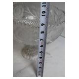 Ornate Cut Glass Crystal Pedestal Bowl