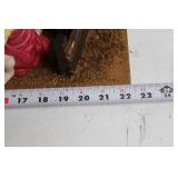 Ceramic Nativity Scene Set with Wooden Stable and Light