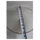 Vintage Glass Serving Set with Floral Pattern and Gold Trim