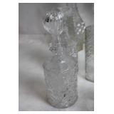 Collection of 9 Vintage Glass Decanters and Bottles