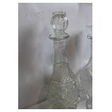 Collection of 9 Vintage Glass Decanters and Bottles